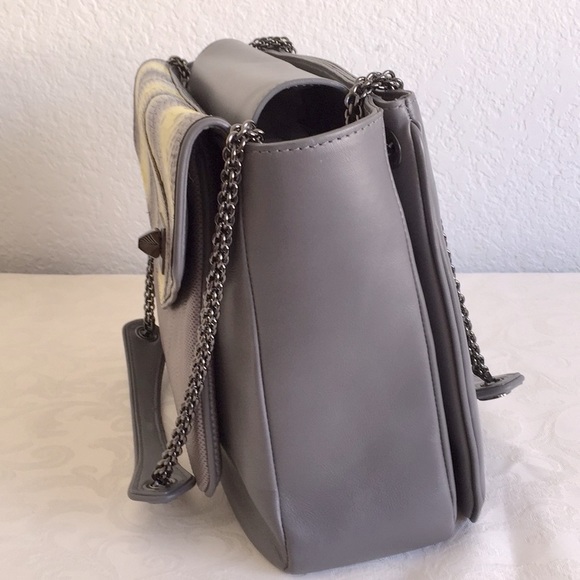 Baraboux leather and python chain strap bag - Picture 2 of 8